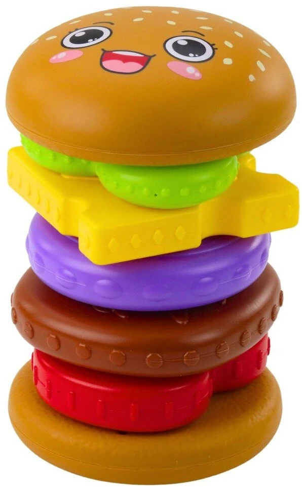 Lean Toys Dėlionė vaikams 7 dalių burgerio tema