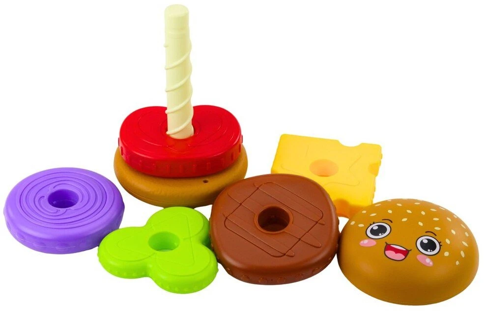 Lean Toys Dėlionė vaikams 7 dalių burgerio tema