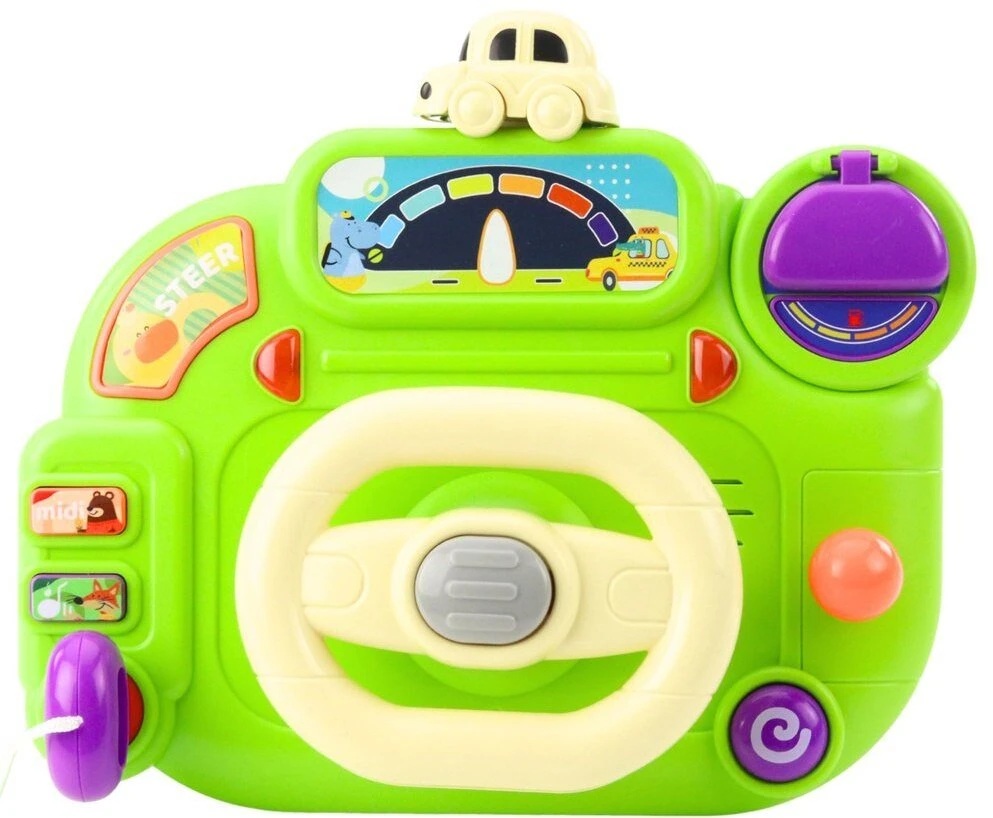 Lean Toys Interaktyvus vaikų vairas su šviesomis ir garsais