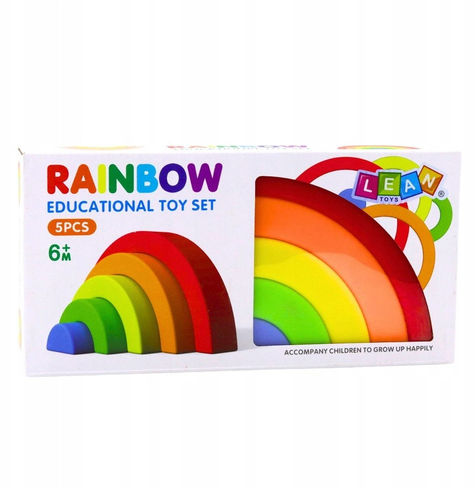 Lean Toys Guminis dėlionės žaislas vaikams, 5 dalių