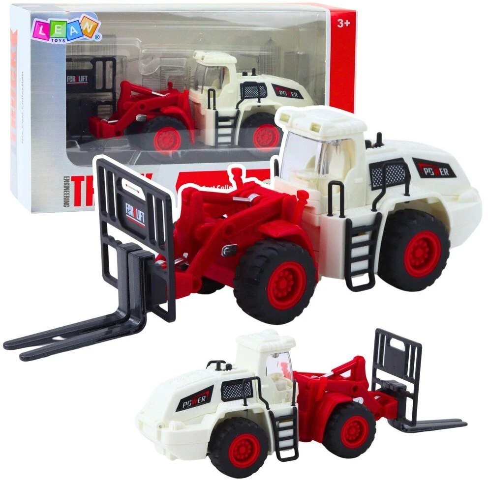 Lean Toys Vaikiškas krautuvas su metalinėmis šakėmis ir šviesos bei garso efektais