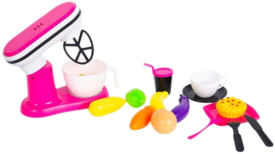 Lean Toys Virtuvinis žaislinis mikseris My Little Home su priedais