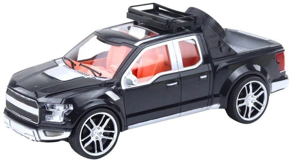 Lean Toys Bekelės žaislinis automobilis su priekaba ir sportiniu automobiliu, 59 cm