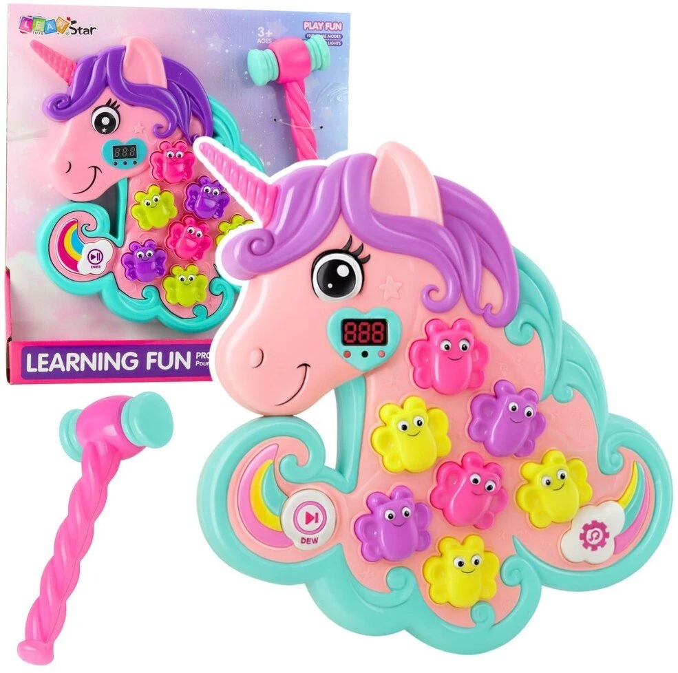 Lean Toys Interaktyvus žaidimas su plaktuku Vienaragis