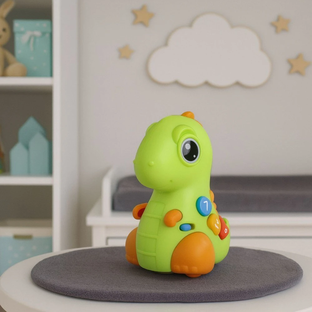 Lean Toys Interaktyvus žaislas vaikams dinozauras su ratais