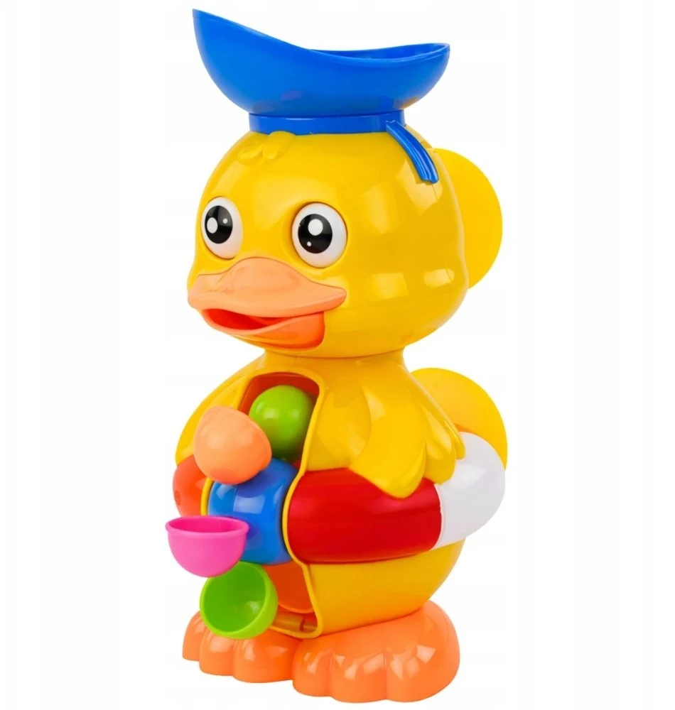 Lean Toys Vonios žaislas antis su malūnėliu