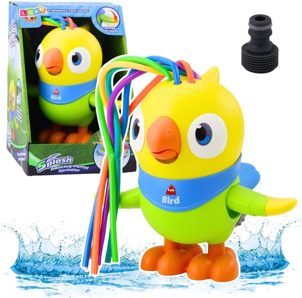Lean Toys Spalvingas vandens žaislas papūga su judančiais elementais