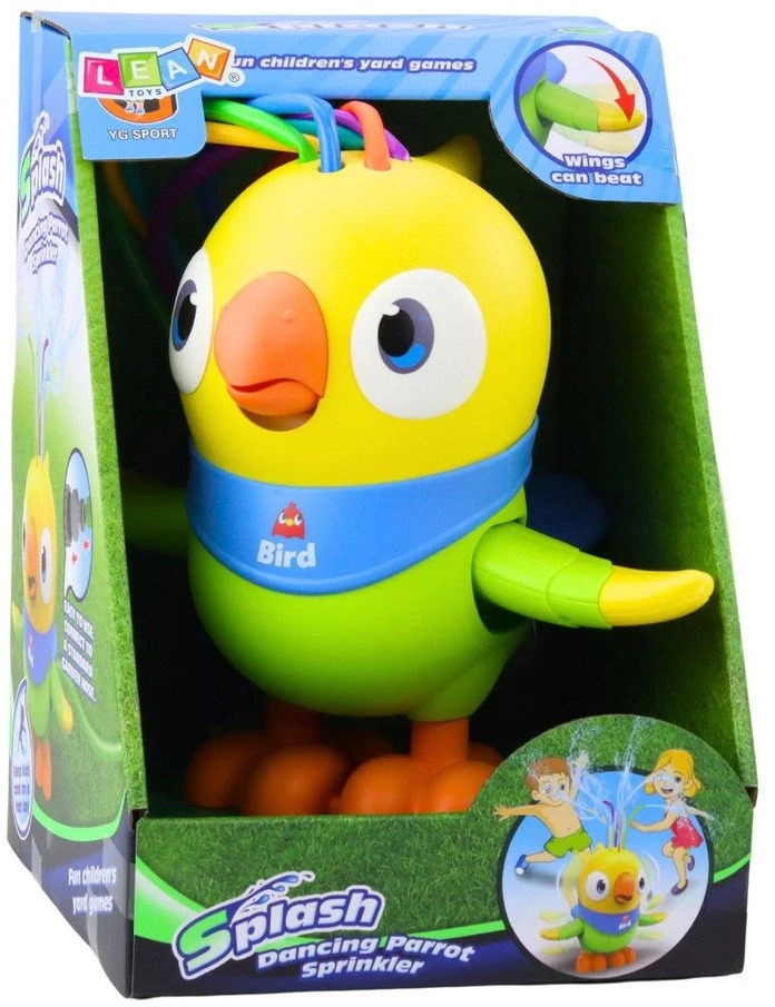 Lean Toys Spalvingas vandens žaislas papūga su judančiais elementais