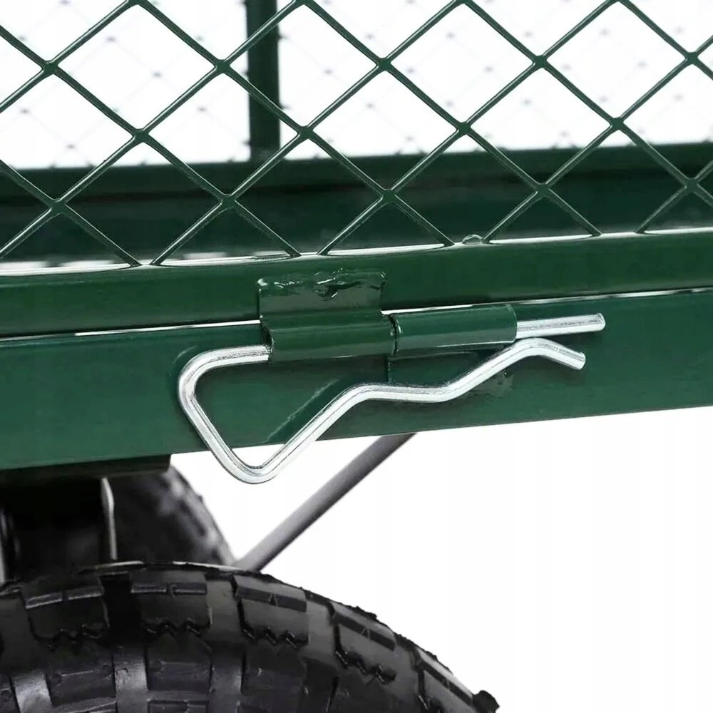 Lean Sulankstomas sodo transportavimo vežimėlis su plienine priekaba, 200 kg