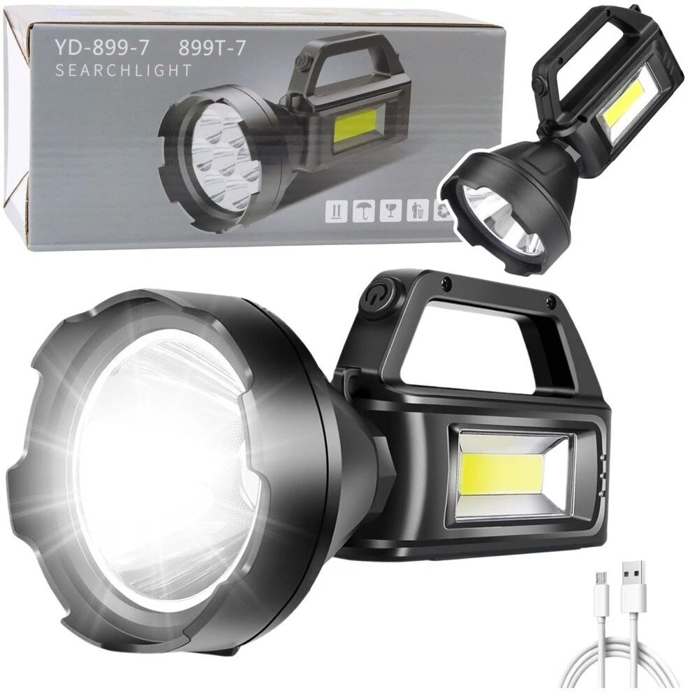 Lean COB LED prožektorius su įkraunama baterija ir galia
