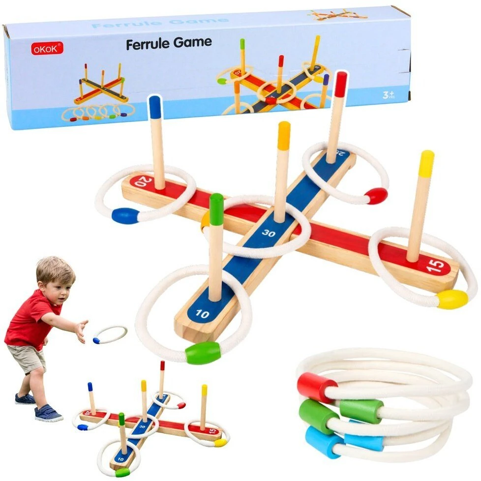 Lean Toys Žiedų mėtymo žaidimas įvairių spalvų