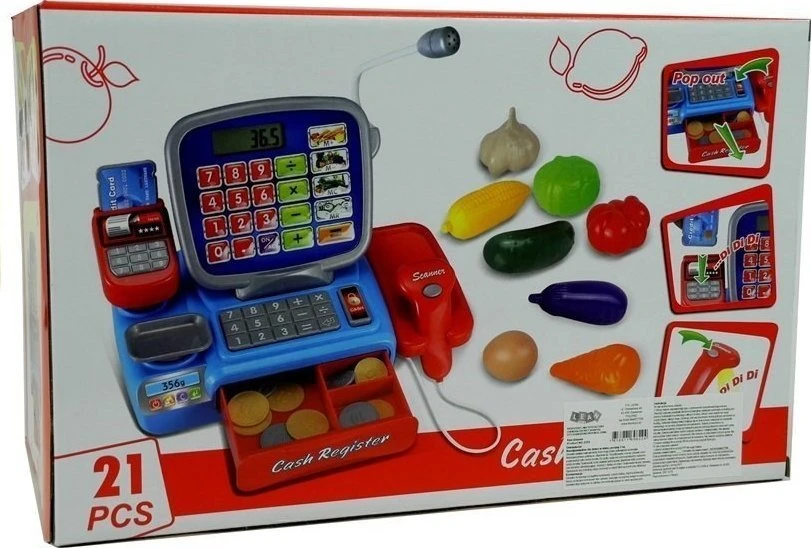 Lean Toys Elektroninis kasos aparatas su barkodų skaitytuvu