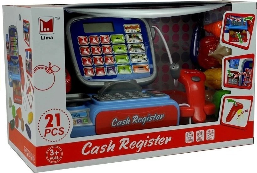 Lean Toys Elektroninis kasos aparatas su barkodų skaitytuvu