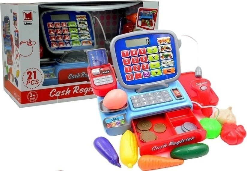 Lean Toys Elektroninis kasos aparatas su barkodų skaitytuvu