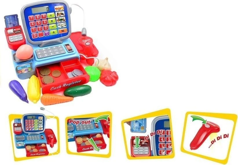 Lean Toys Elektroninis kasos aparatas su barkodų skaitytuvu