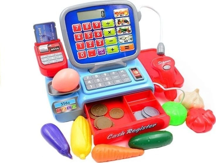 Lean Toys Elektroninis kasos aparatas su barkodų skaitytuvu