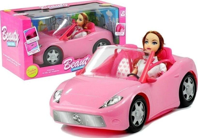 Lean Toys Lėlė keliauja su kabrioletu