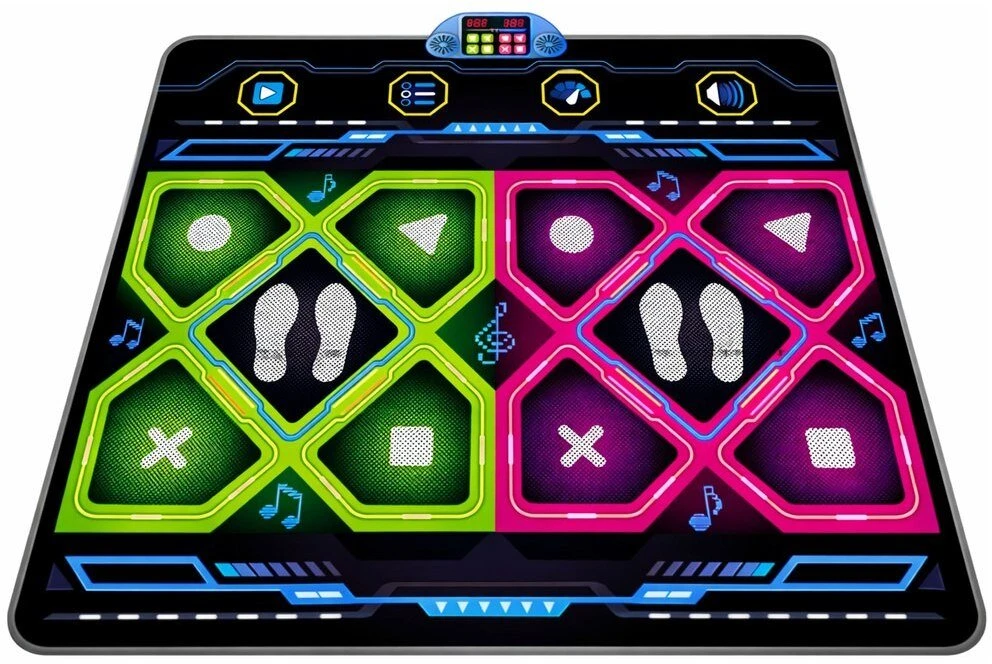 Lean Toys Elektroninis šokių kilimėlis 105 x 90 cm