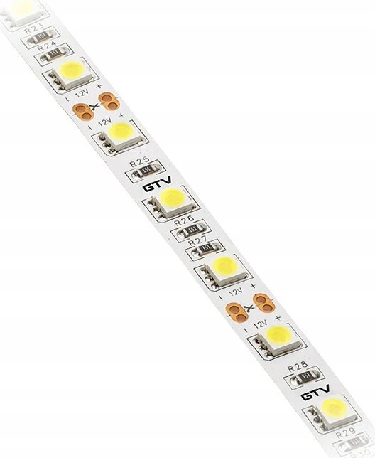 GTV Blykstės 2835, 600 LED neutralios baltos spalvos, 60W, be gelio, 10 mm, ritinys 5 m, 12 V