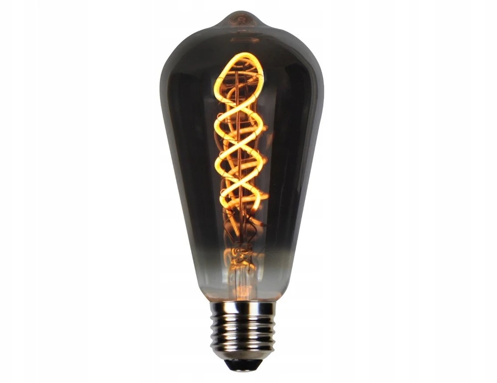 LED lemputė E27 ST64 230V 4W 150lm, gintarinė balta 1800K, RETRO VINTAGE GRAPHITE, pritemdoma, LED line PRIME