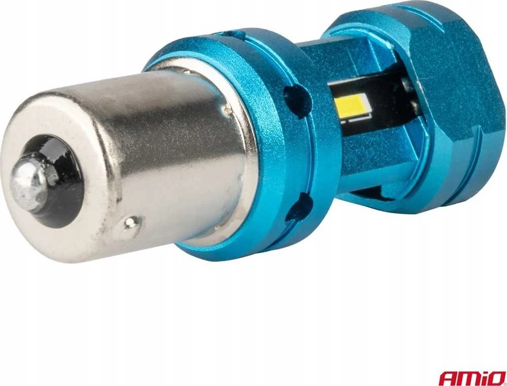 LED lemputės Canbus 1156 BA15S P21W R10W R5W 4SMD 1860 baltos 12V 24V amio-04252