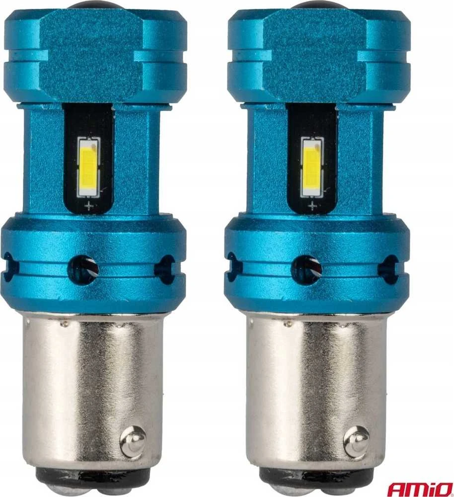LED lemputės CANBUS 1157 bay15d p21/5w 4smd 1860 baltos 12v 24v amio-04253