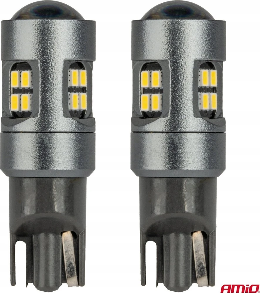 LED lemputės Canbus T10 W5W 16SMD 2016 baltos 12V 24V amio-04234