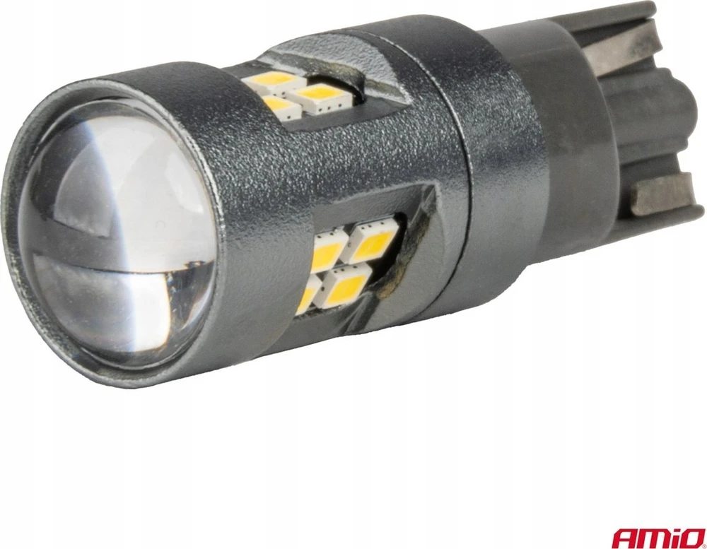 LED lemputės Canbus T10 W5W 16SMD 2016 baltos 12V 24V amio-04234