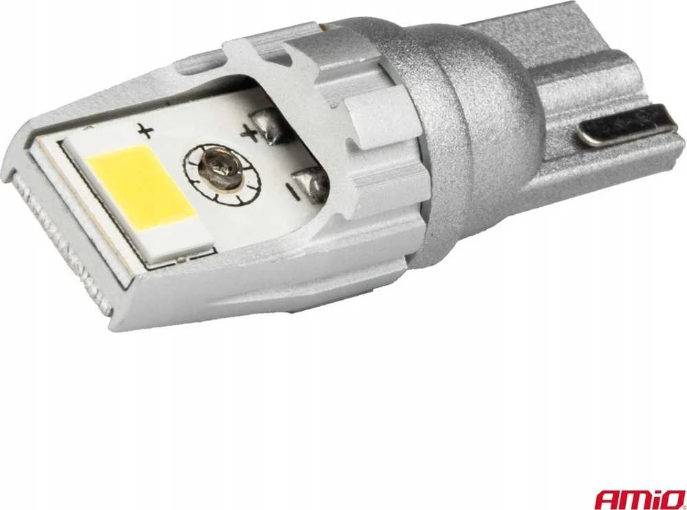 LED lemputės Canbus T10 W5W 2SMD 3570 baltos 12V 24V amio-04256