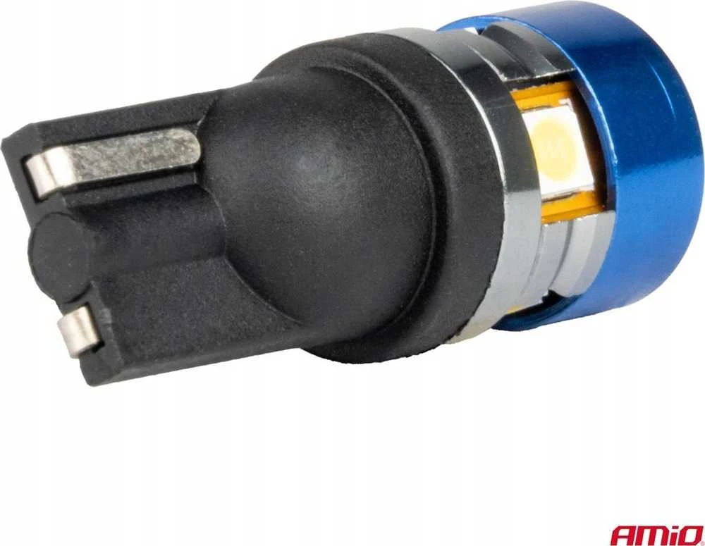 LED lemputės Canbus T10 W5W 5SMD 3030 baltos 12V 24V amio-04240