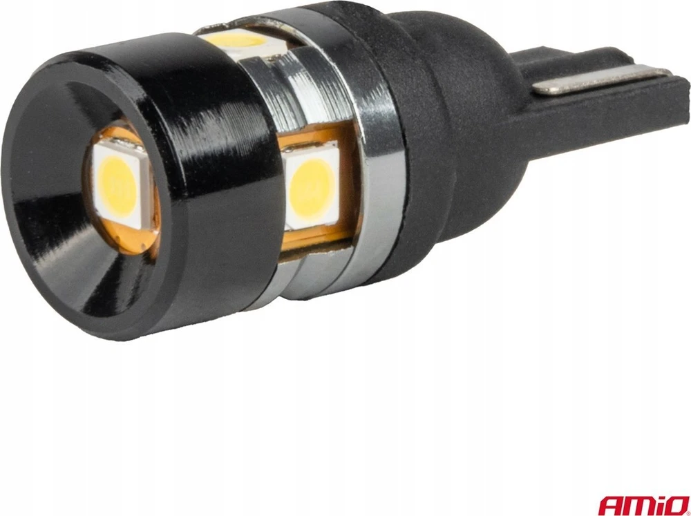 LED lemputės Canbus T10 W5W 5SMD 3030 baltos 12V 24V amio-04239