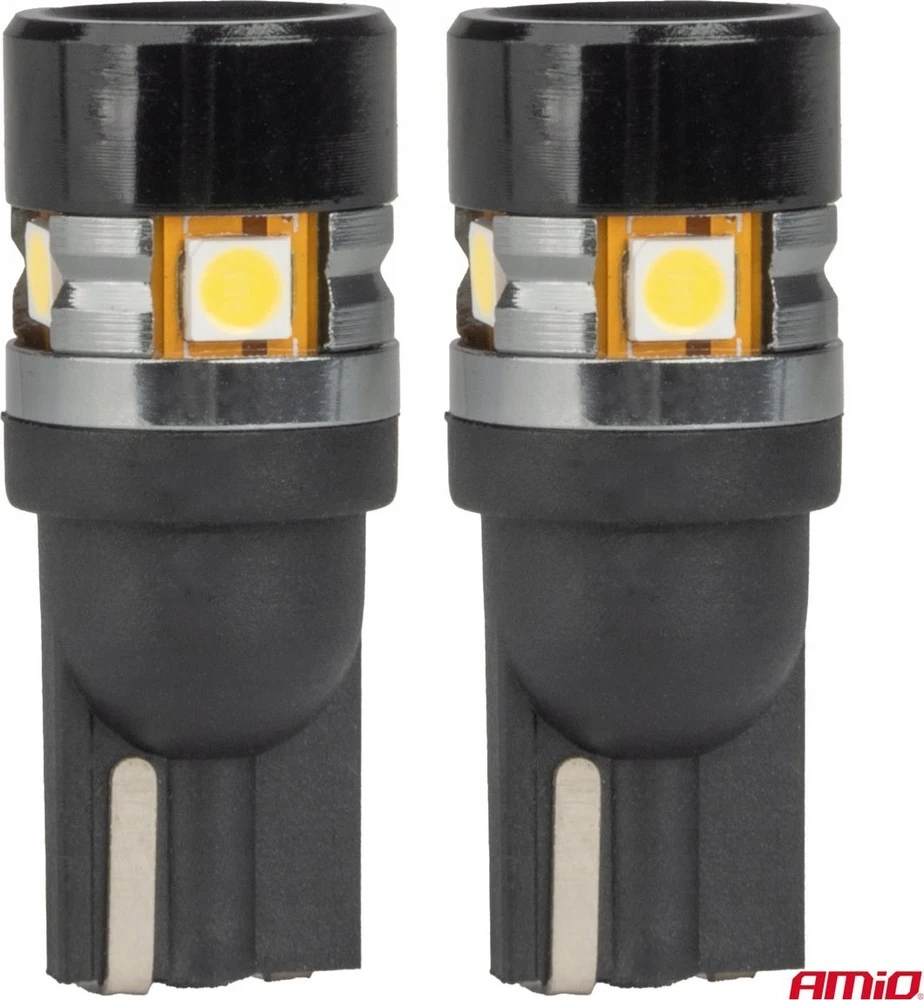 LED lemputės Canbus T10 W5W 5SMD 3030 baltos 12V 24V amio-04239