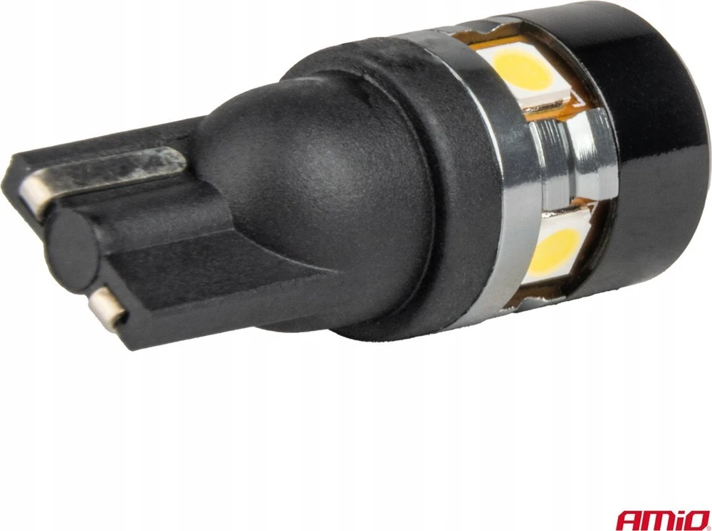 LED lemputės Canbus T10 W5W 5SMD 3030 baltos 12V 24V amio-04239