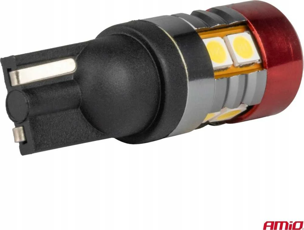 LED lemputės Canbus T10 W5W 9 SMD 3030 baltos 12V 24V amio-04242