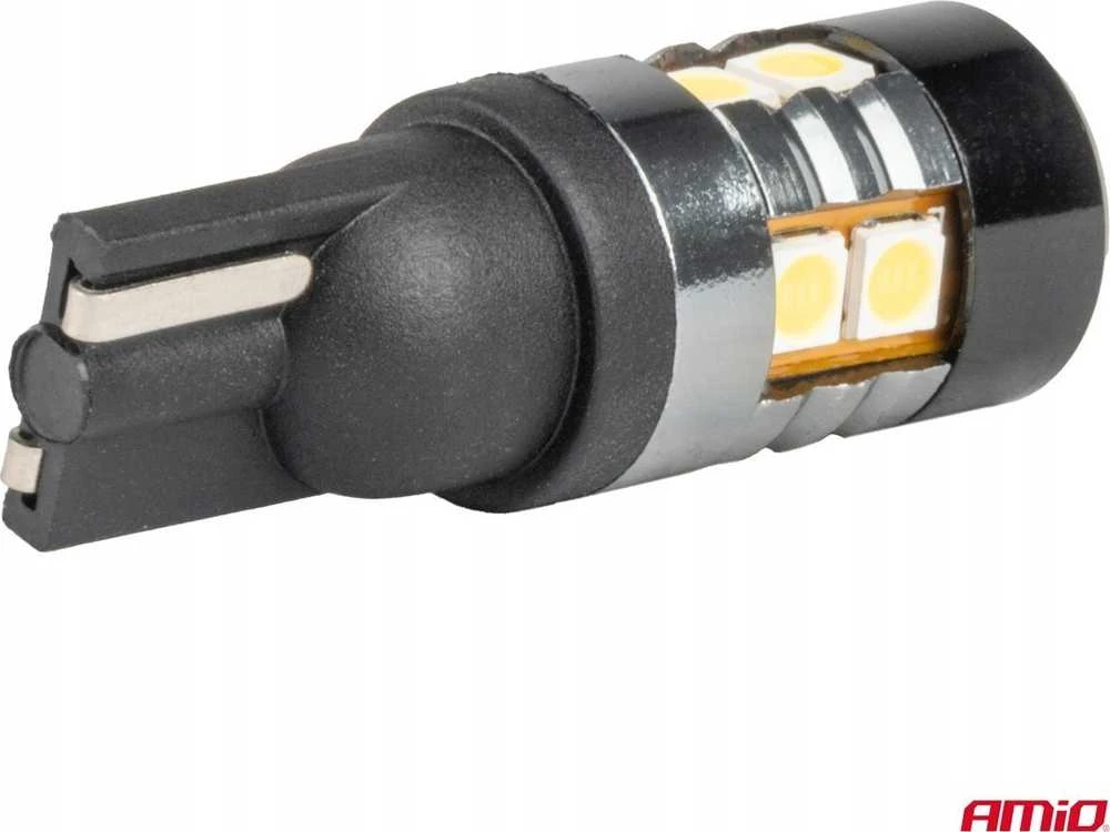 LED lemputės Canbus T10 W5W 9 SMD 3030 baltos 12V 24V amio-04241