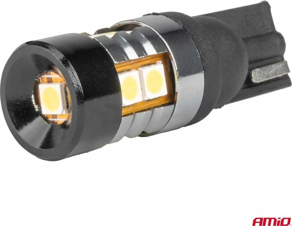 LED lemputės Canbus T10 W5W 9 SMD 3030 baltos 12V 24V amio-04241