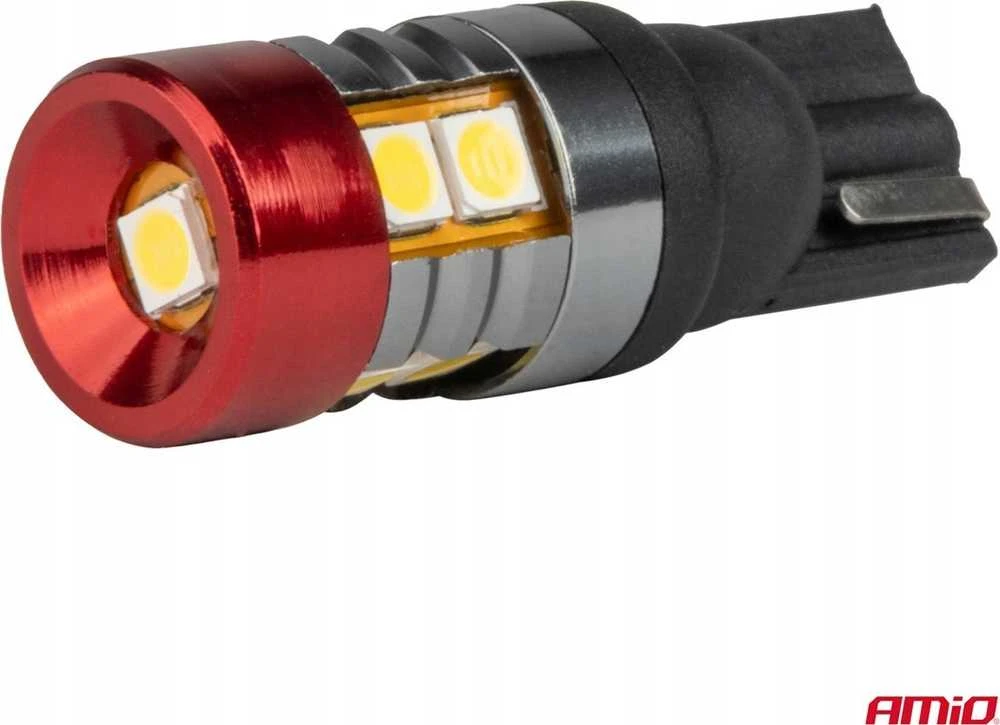 LED lemputės Canbus T10 W5W 9 SMD 3030 baltos 12V 24V amio-04242