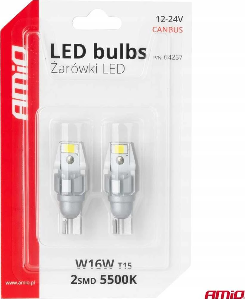 Amio T15 LED lemputės pakuotėje