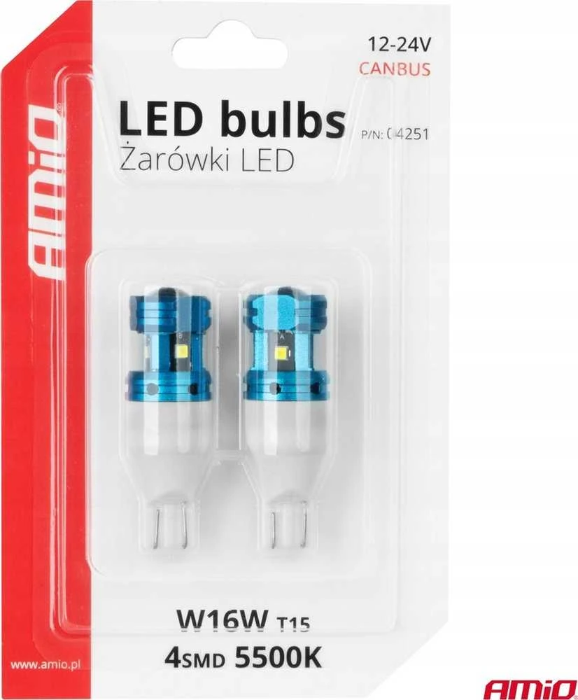 T15 LED lemputės AMIO pakuotėje