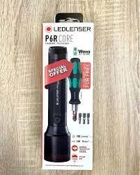 LED Lenser Žibintuvėlis Ledlenser Žibintuvėlis P6R Core + komplektas WERA