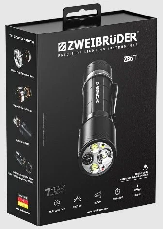 LED Lenser Zweibrüder LED žibintuvėlis 3000 lm, įkraunamas per USB-C, IP67, ZB-8406