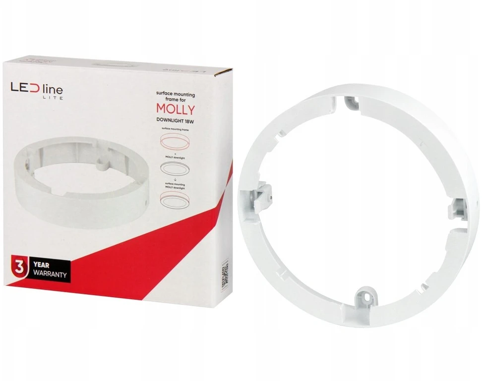 Paviršinio montavimo dėklas 18W MOLLY šviestuvui, apvalus, LED line LITE