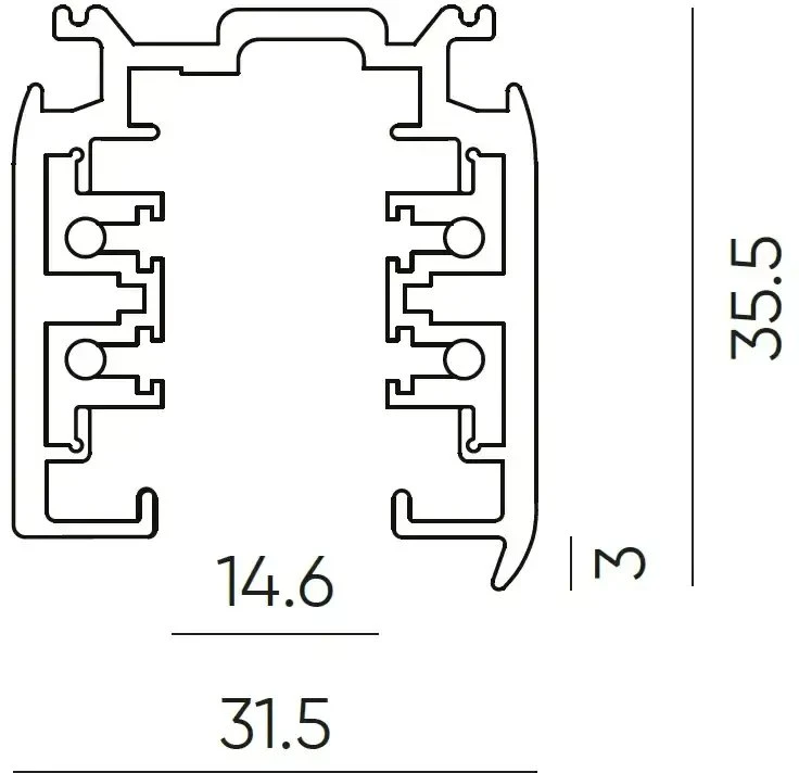 Led Line Prime 3 fazių bėgelis LUMICANTO 2m baltas