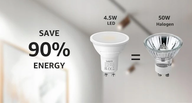 LEPRO 200081-DW-EU-10 GU10 LED Bulb, 4.5W, 345 lm, 6500K, 100°, 10 pcs.