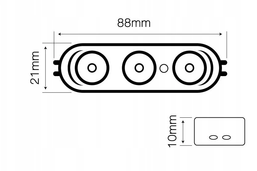 LED modulis, 12Vdc, 2.5W, OSRAM SMD, 237lm, 170°, 6500K IP65, LED line