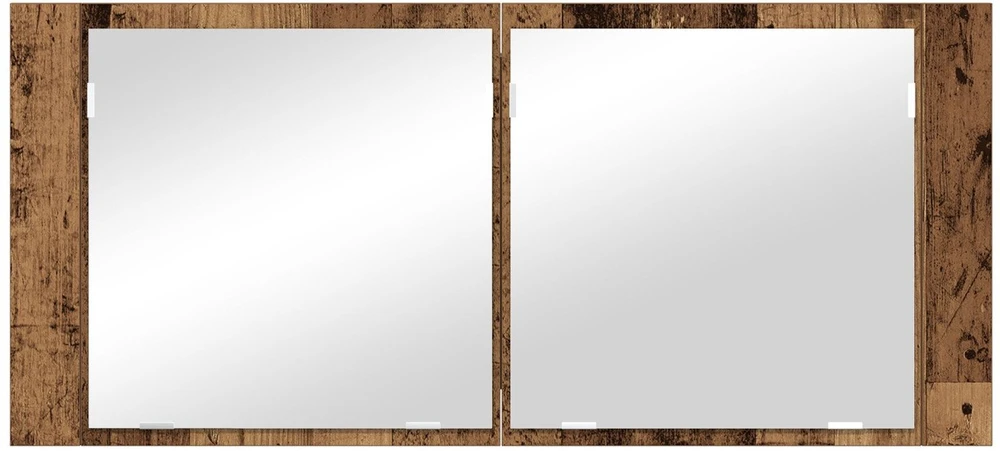 LED veidrodis spintelė Senas medis 100 x 12 x 45 cm