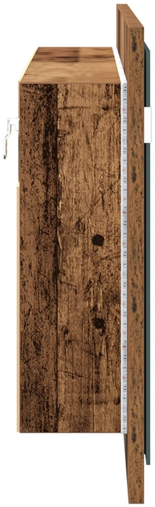 LED veidrodis spintelė Senas medis 100 x 12 x 45 cm