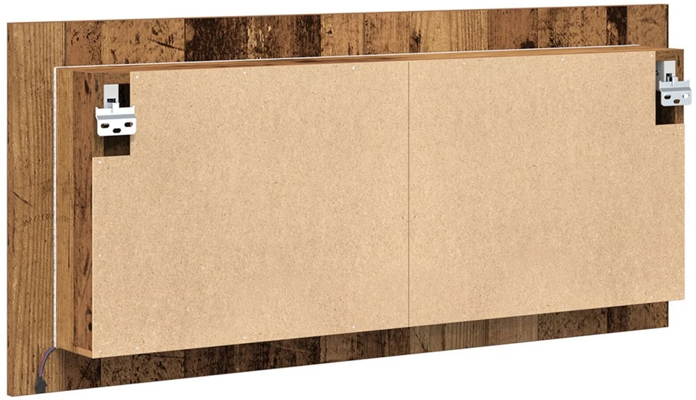 LED veidrodis spintelė Senas medis 100 x 12 x 45 cm