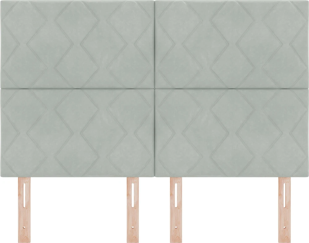 LED galvūgalis Šviesiai pilka 144 cm Aksomas