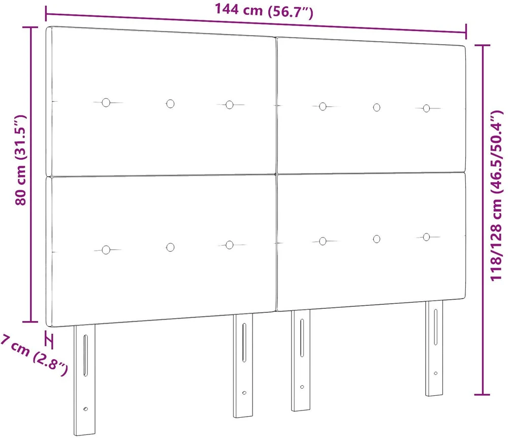 LED galvūgalis su LED juostelėmis Šviesiai pilka 144 cm audinys